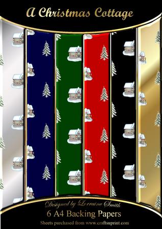 A Christmas Cottage A4 Background Papers