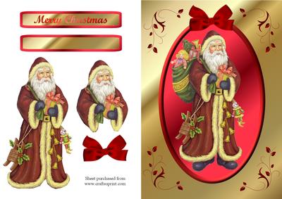 An Old Fashioned Christmas Decoupage Quick Card Front