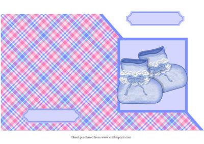 Baby Boy Cut & Fold Corner Card