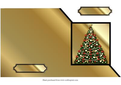 Christmas Tree Cut & Fold Corner Card