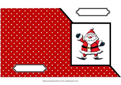 Santa Cut & Fold Corner Card