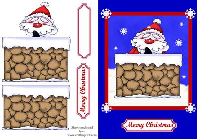 Shhh Santa Quick Card Decoupage Front