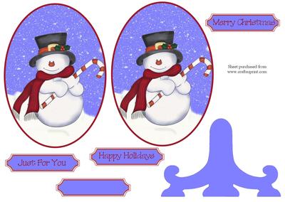 Snowman Plate Card