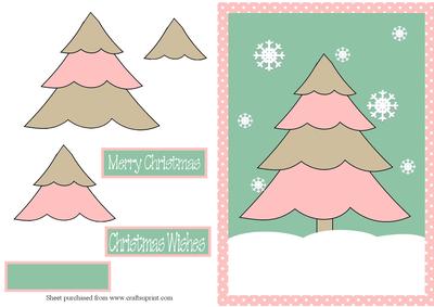 Contemperory Christmas 2 Decoupage Quick Card Front