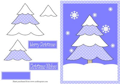 Contemperory Christmas 3 Decoupage Quick Card Front