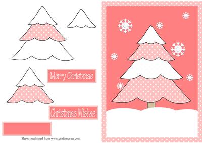 Contemperory Christmas 4 Decoupage Quick Card Front