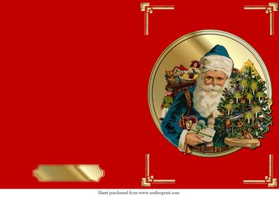 Vintage Santa Cut & Fold