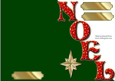 Noel Cut and Fold Corner Card