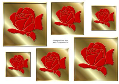 Beautiful Red Rose Toppers