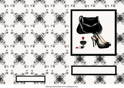 Ladies Accessories Cut and Fold Card