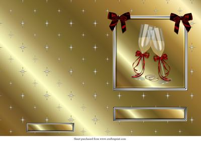Champagne Flutes Cut and Fold Card