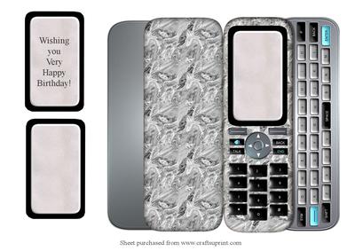 Mobile Phone 2 Shaped Quick Card Front