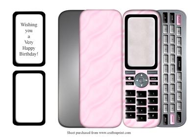 Mobile Phone 3 Shaped Quick Card Front