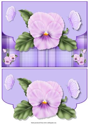 Perfect Pansies Envelope Quick Card Front