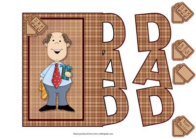 Dad Over the Edge Card with Decoupage