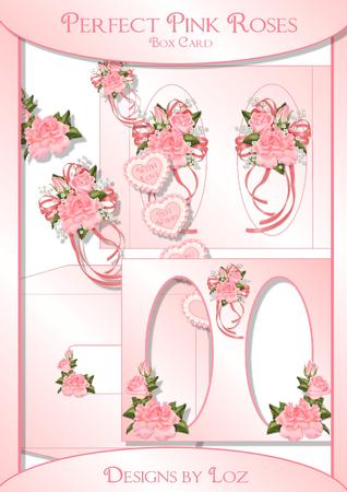 Perfect Pink Roses 3D Box Card Kit with Decoupage