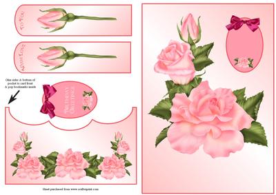 Roses Bookmark Pocket Card Front