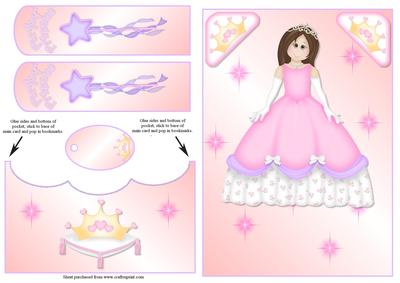Perfect Princess Bookmark Pocket Quick Card Front