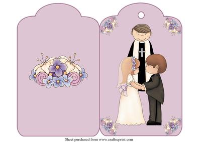 Wedding Tag Shaped Card