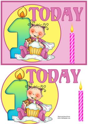 1 Today Girlss Quick Card with Decoupage