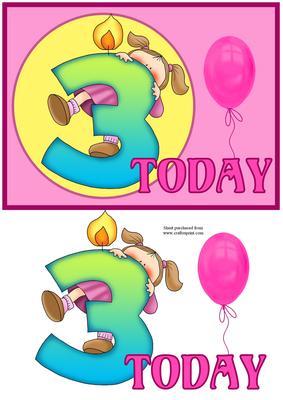 3 Today Girls Quick Card with Decoupage