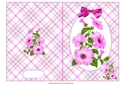 Pink Petunias Quick Card