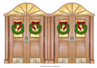 Christmas Door Shaped Quick Card