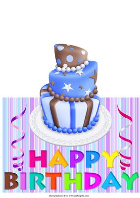 Birthday Cake 2 Over the Edge Card