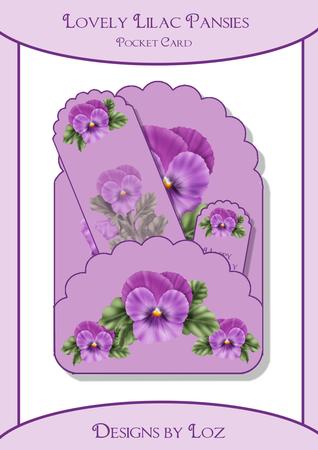 Lovely Lilac Pansies Pocket Card