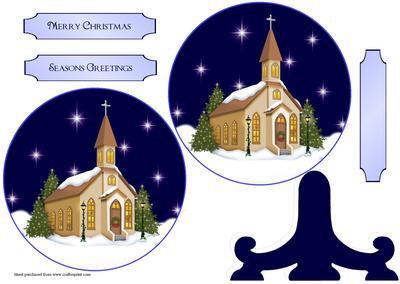 Christmas Church Plate Card