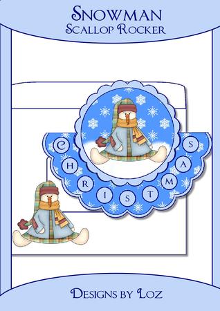 Snowman Scallop Rocker Card Kit