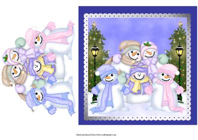 Snowman Family Quick Card