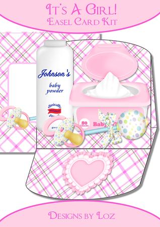 It's a Girl! Easel Card Kit