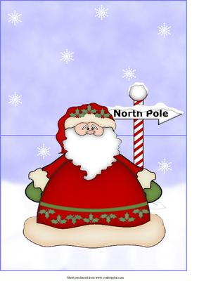 Santa Over the Edge Quick Card