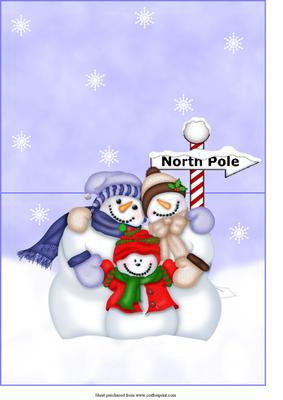 Snowman Over the Edge Quick Card