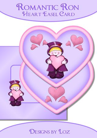 Romantic Ron Heart Easel Card Kit