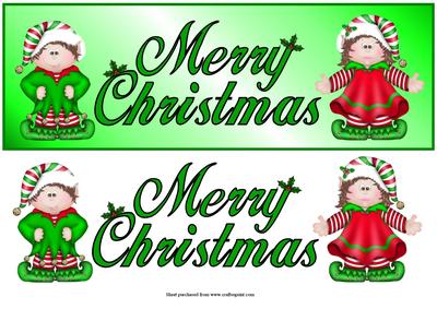 Christmas Elves Dl Quick Card with Decoupage