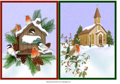 2 Classic Christmas Card Fronts