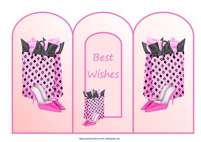 Handbag & Shoes Tri Fold Card