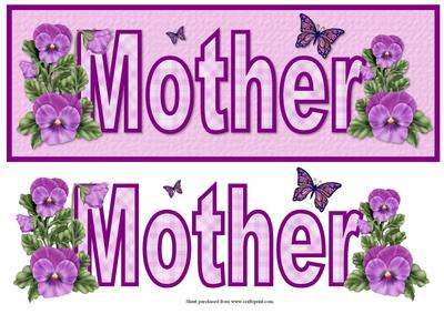 Mother Dl Quick Card with Decoupage