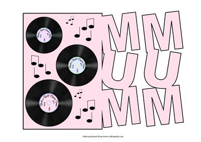 Mum Music Quick Card with Decoupage