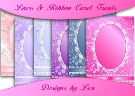 6 Ribbon & Lace Card Fronts