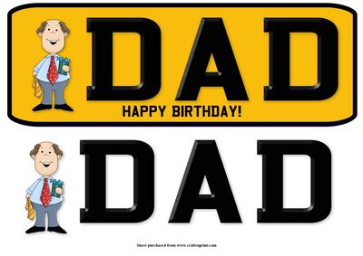 Dad Birthday Dl Quick Card with Decoupage