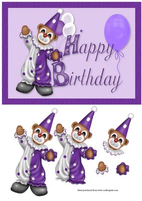Happy Birthday Quick Card with Decoupage