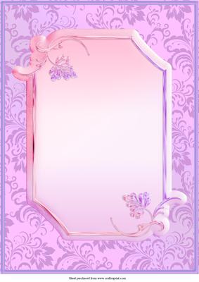 Pinky Purple A4 Card Front/base