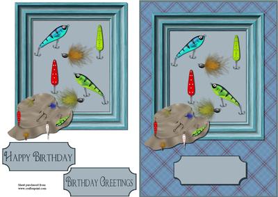 Fishing Quick Card with Decoupage