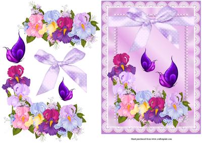 Fancy Florals Quick Card with Decoupage