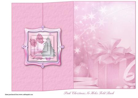 Pink Christmas No Holes Fold Back