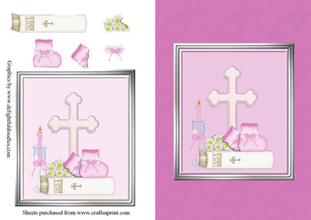 Girls Christening Card