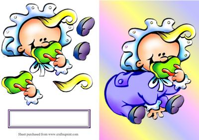 Cartoon Baby Boy Quick Card